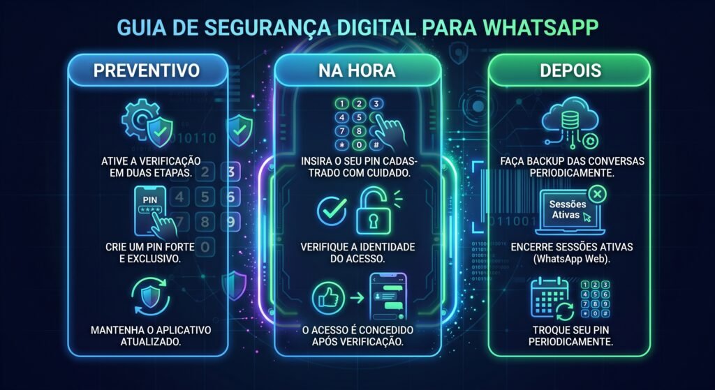 Passo a passo do que fazer se a conta do WhatsApp for roubada sem autenticação em dois fatores