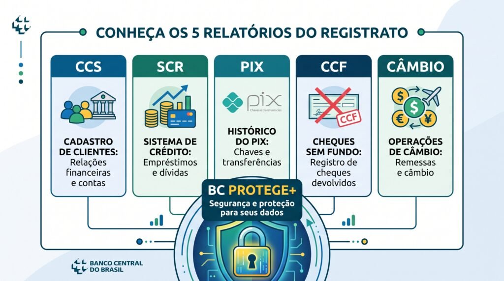 O que você encontra no Registrato do Bacen e no BC Protege+