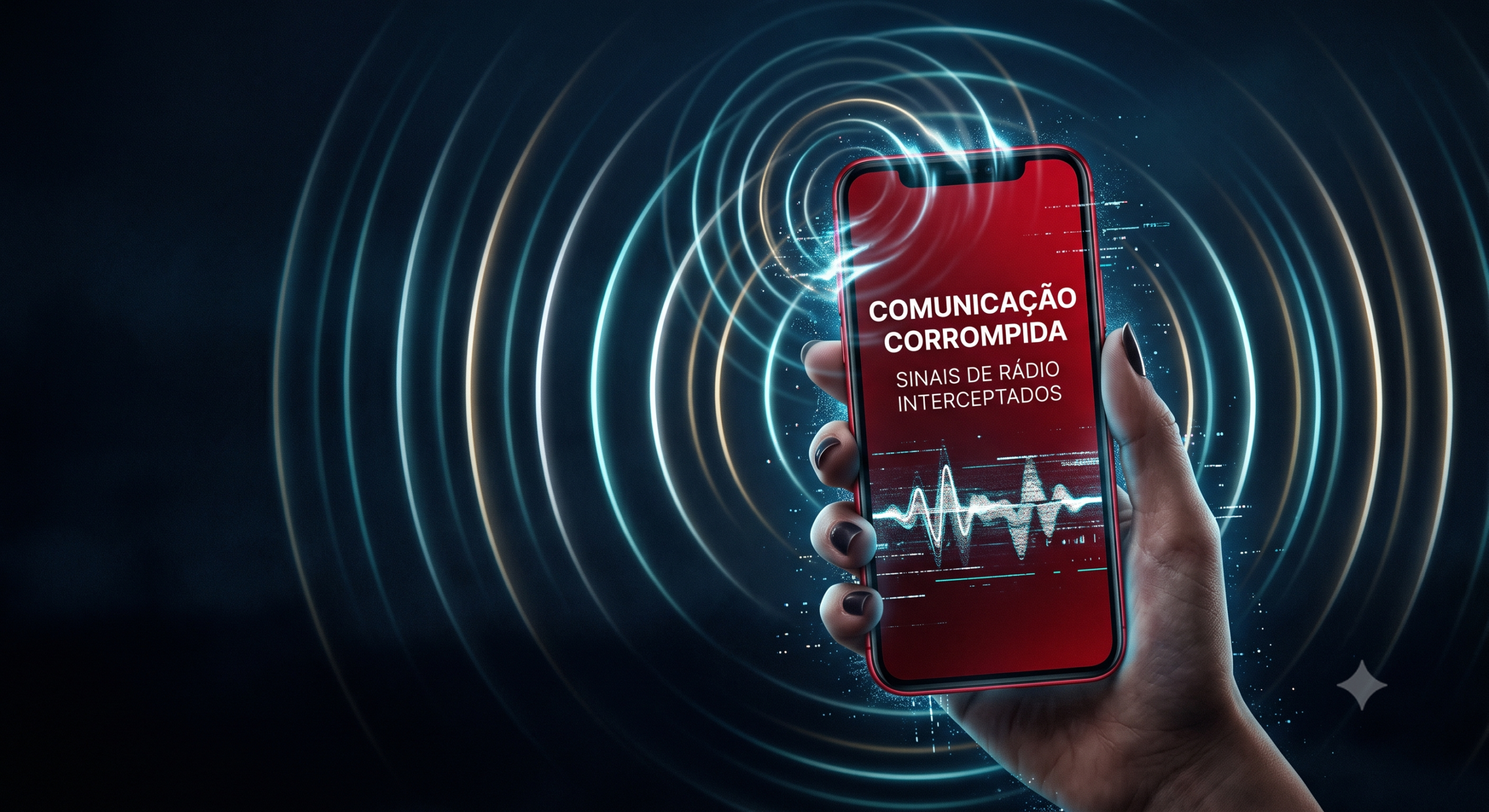 Ilustração de um escudo digital azul com sinais de ondas NFC sendo interceptados por um smartphone, alertando para vulnerabilidades.
