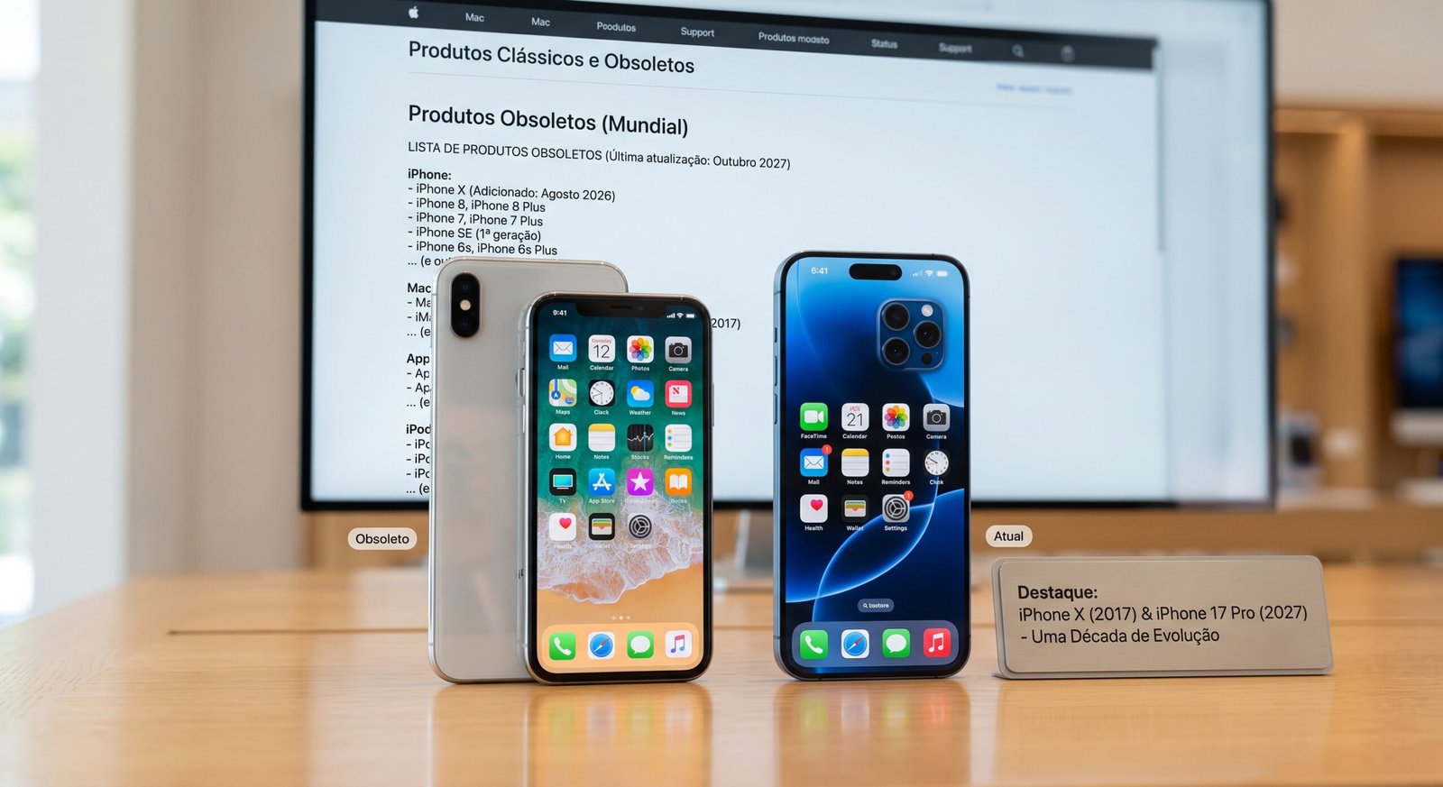 iPhone X classificado como produto obsoleto pela Apple em 2026